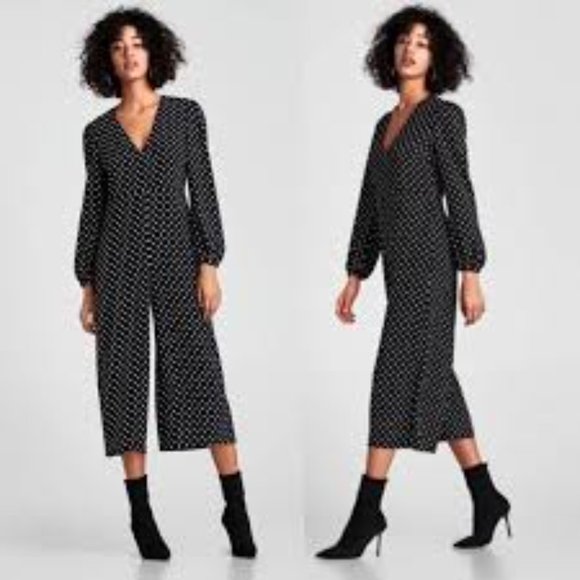 Zara Woman Polka Dot Pant Suit Nwot 